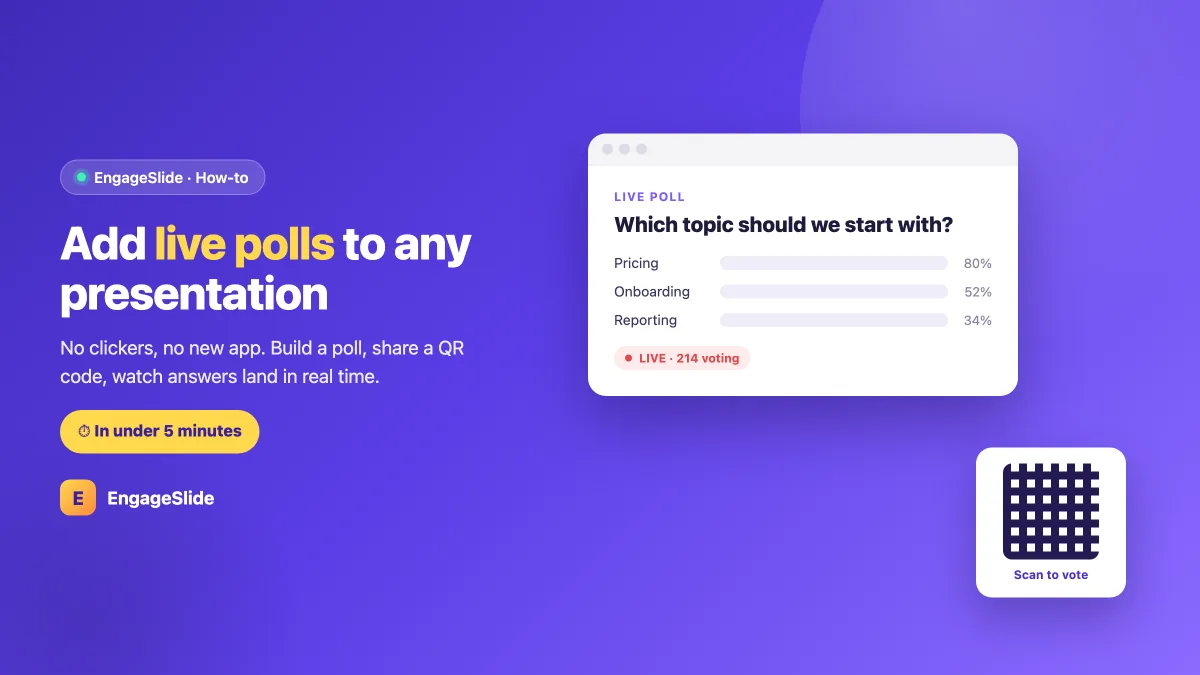 How to Add Live Polls to Any Presentation in Under 5 Minutes