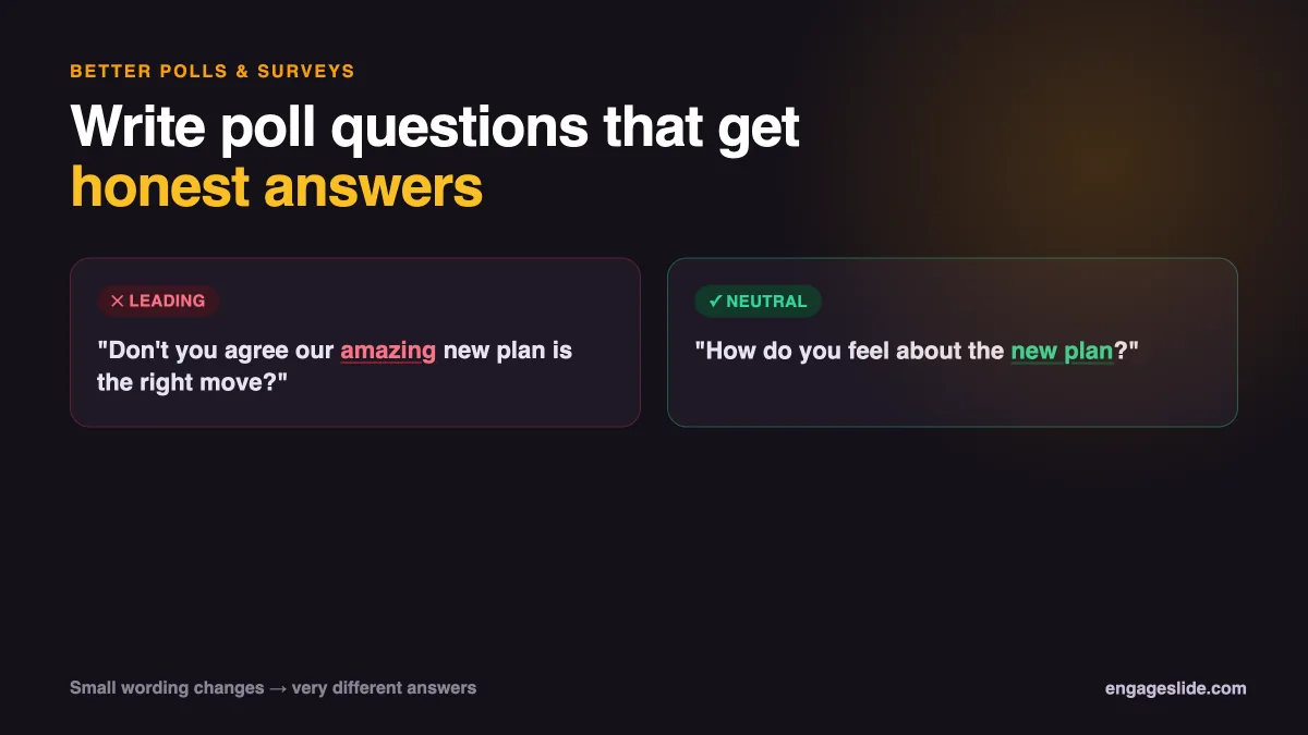How to Write Poll Questions That Get Honest Answers