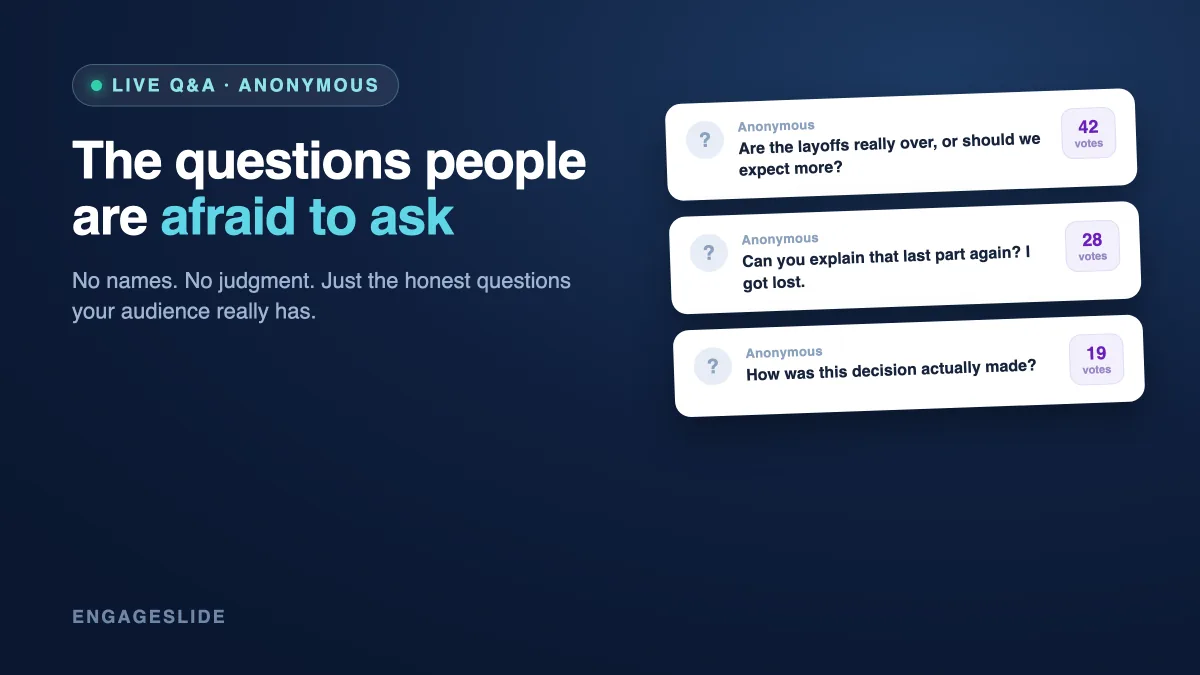 Q&A مجهول: كيفية الحصول على الأسئلة التي يخشى الناس طرحها