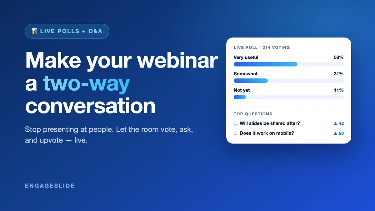 How to Use Live Polls and Q&A to Make Webinars Two-Way