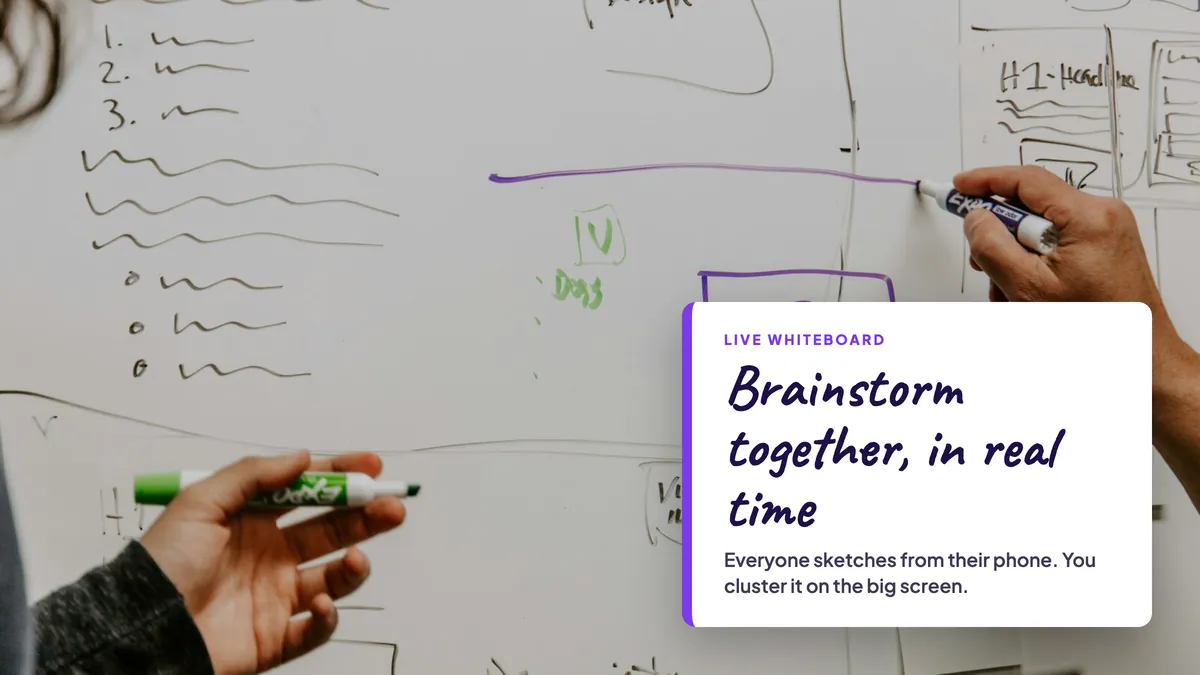 Live Whiteboard: Brainstorm Together in Real Time